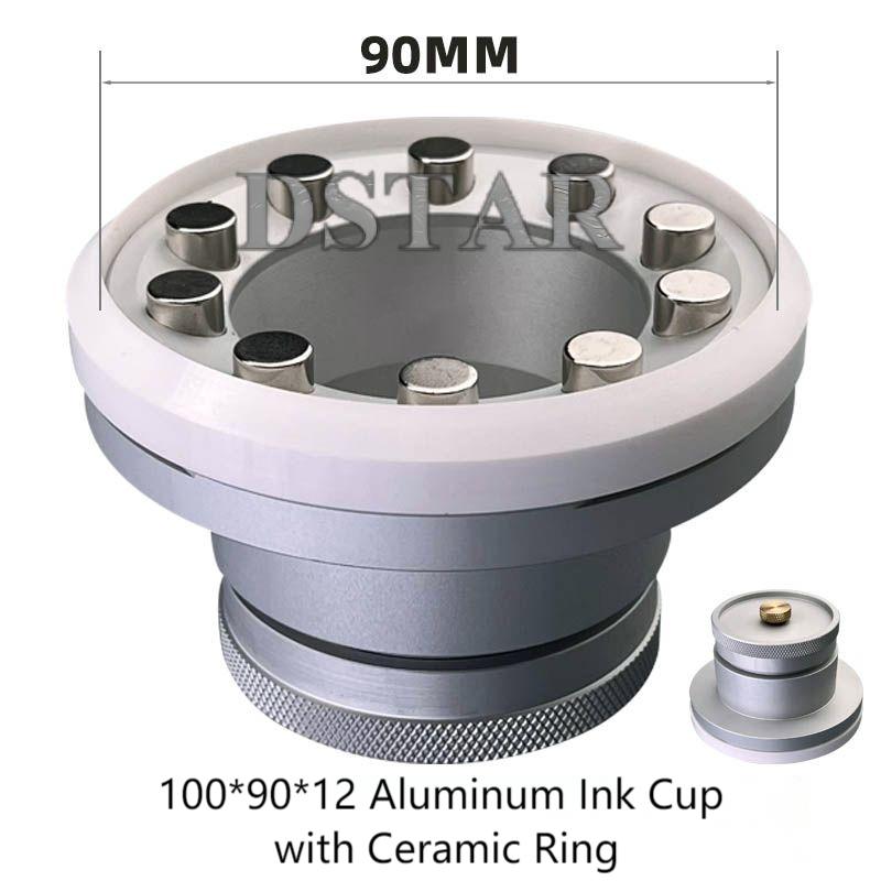 90mm Diameter Aluminum Pad Printing Sealed Ink Cup with Ceramic Cup Ring for Tampo Printer