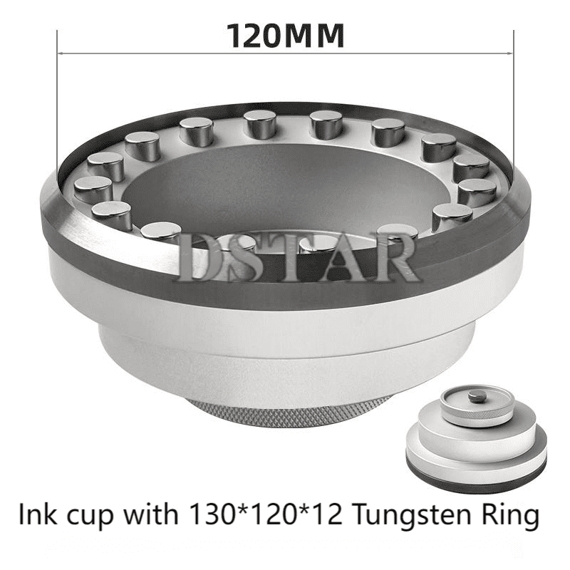 Aluminum Ink Cup with Single Bevel 130*120*12mm Carbide Tungsten Ring for Sale