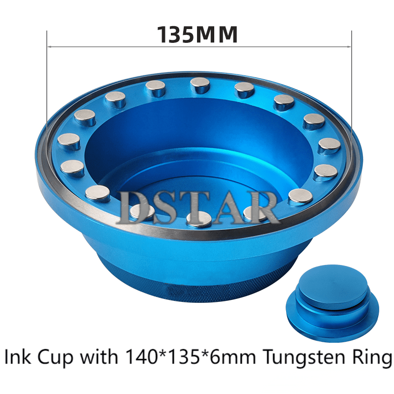 Aluminum Single Bevel Sealed Ink Cup with Carbide Tungsten Ring & Sealing Ring for Sale