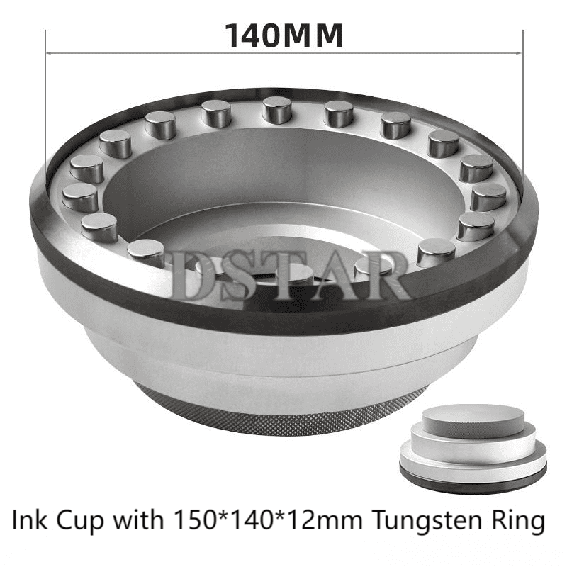 Carbide Tungsten Ring 150*140*12mm Aluminum Ink Cup for Tampo Printing