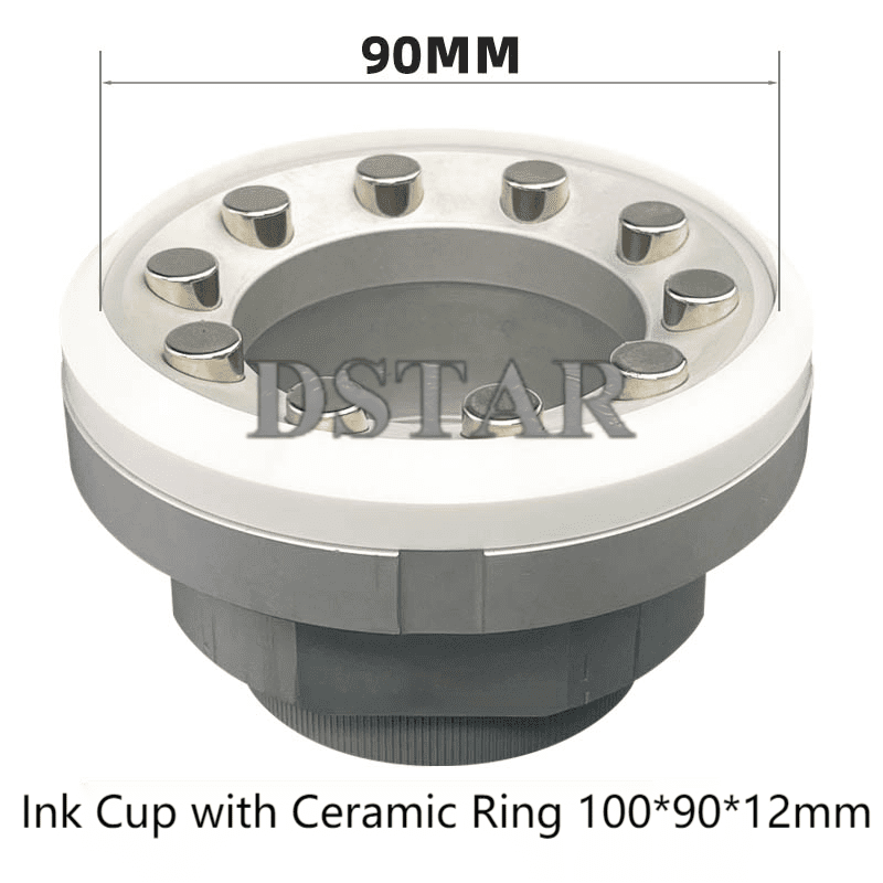 Aluminum Ink Cup with 100*90*12mm Ceramic Ring with High Quality & Factory Price