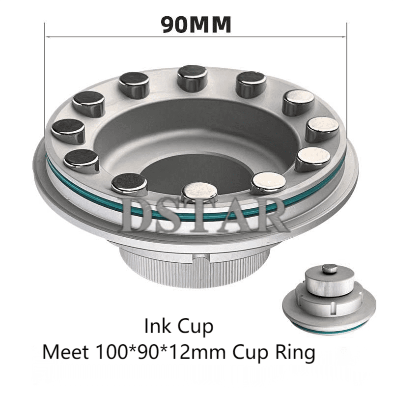 Single Aluminum Sealed Ink Cup Meet 100*90*12mm Ceramic Tungsten Ring