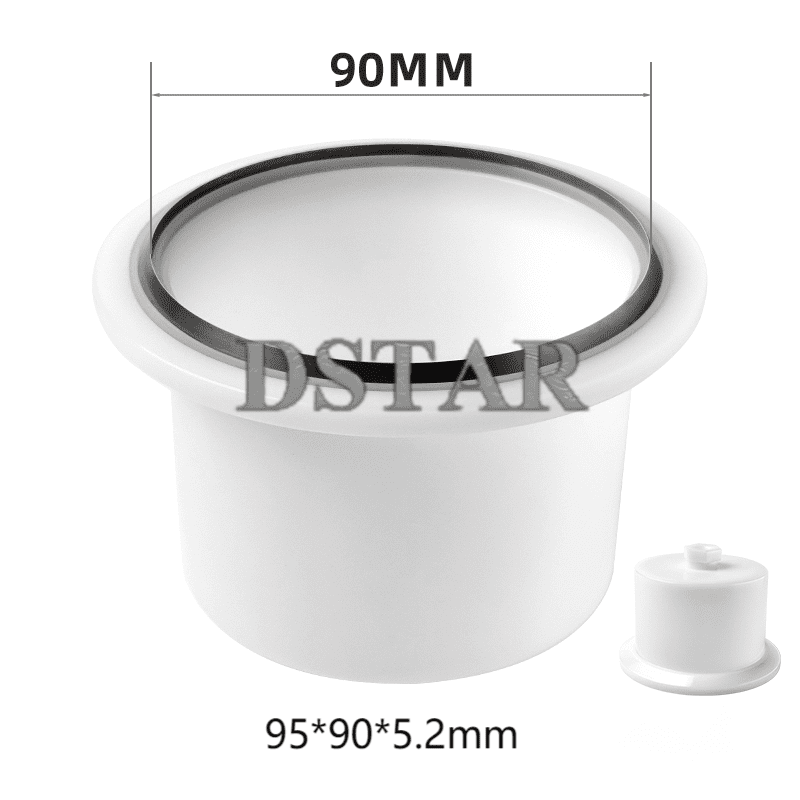 Plastic Ink Cup with Sealing Ring and Carbide Tungsten Ring 95*90*5.2mm for Pad Printing