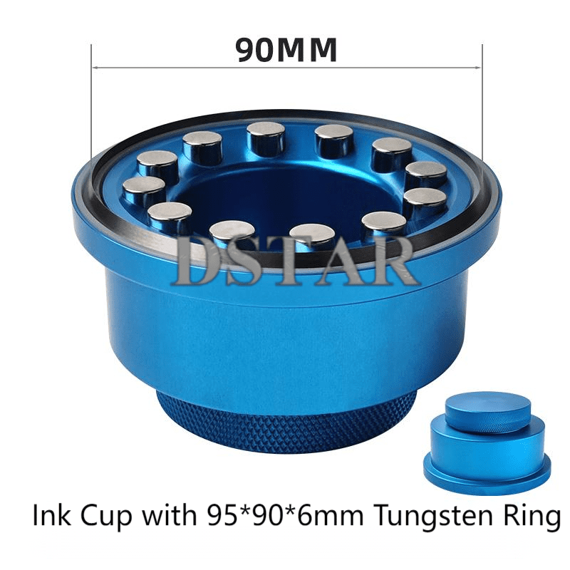 95*90*6mm Tungsten Carbide Ring with Aluminum Sealed Ink Cup for Pad Printing