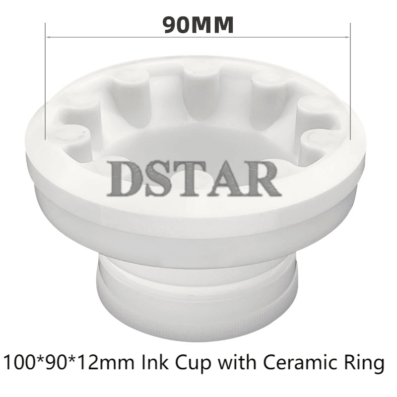 Plastic Ink Cup with Ceramic Ring 100*90*12mm