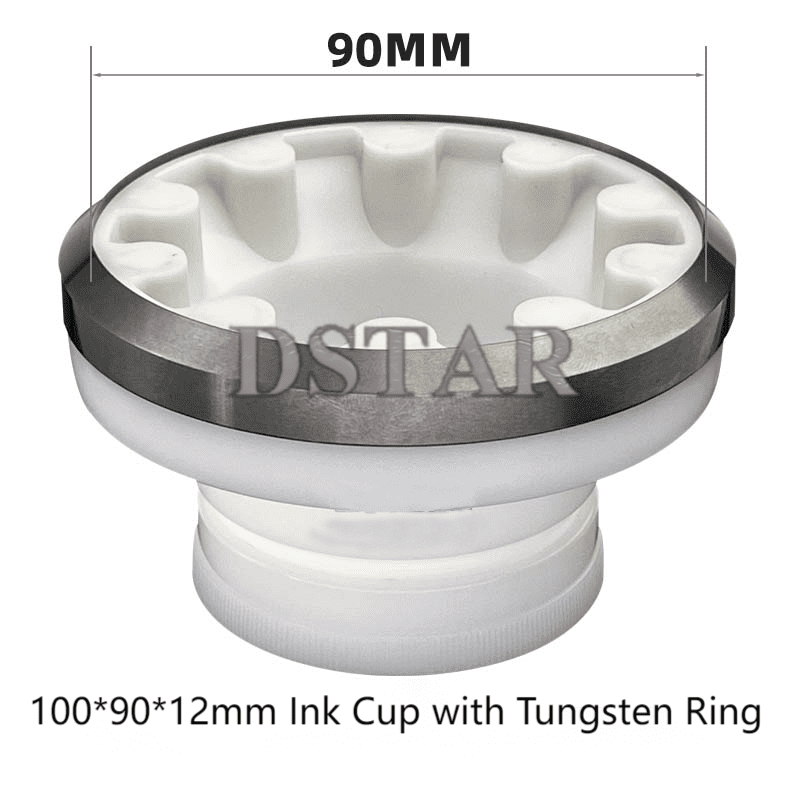 Plastic Sealed Ink Cup with Tungsten Ring for Pad Printing 100*90*12mm for Sale